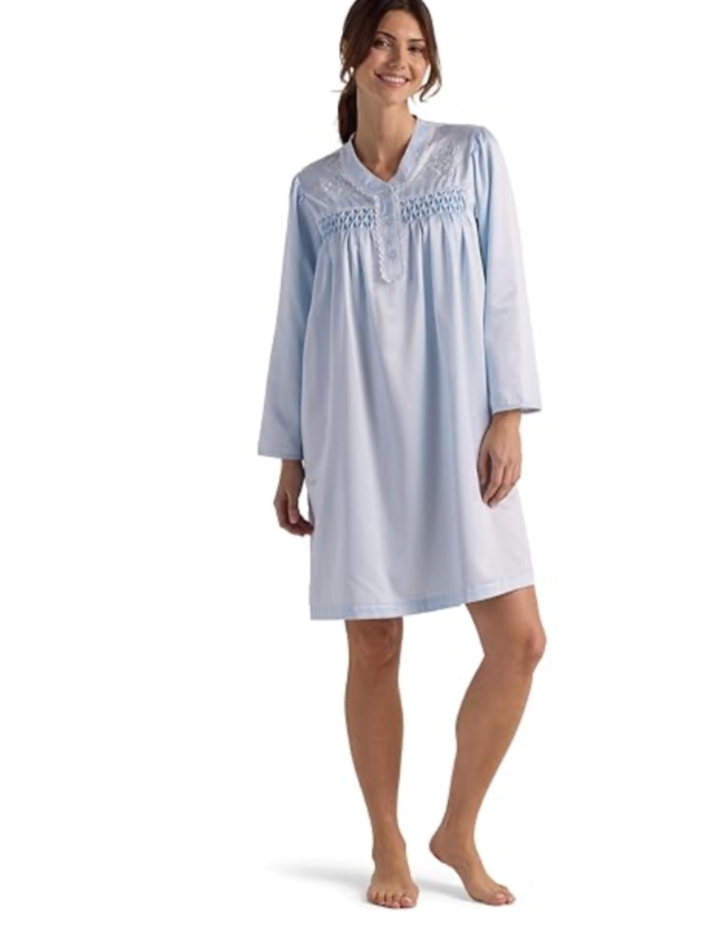 Miss Elaine Women's High V-Neck Long Sleepwear Gown